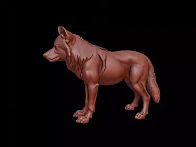 Wolf Animal Sculpture 3D print model purchase