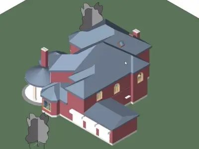 house complete revit project 3D model