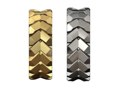 Truck tire pattern ring US size 5to13 3D print model