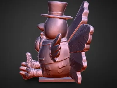thanksgiving turkey figurine statue 3D print model