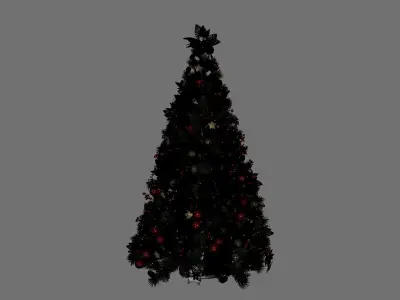 Christmas Tree Realistic Low-poly 3D model