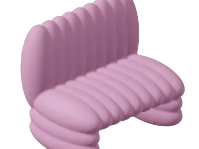 Plastic Elegant Sofa Toy 3D model