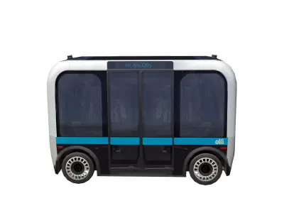 Driverless shuttle Olli low poly model Low-poly 3D model