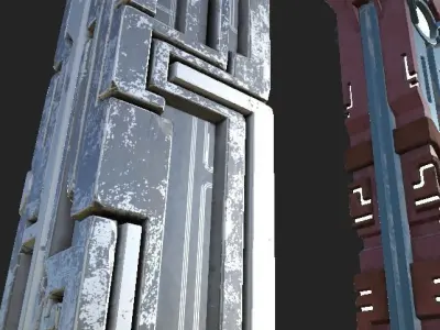 Pillar Modern Low-poly 3D model