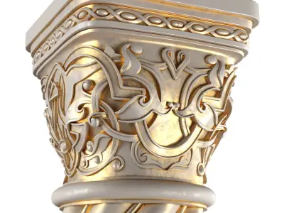 Spiral east column Spiral Arabic East Morocco Column 3D model