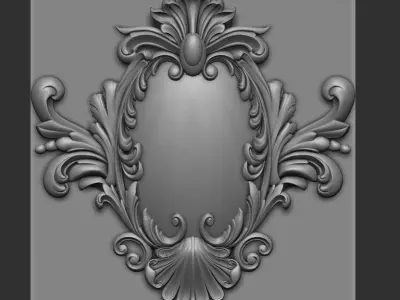 Ornamental carved objects 3D model