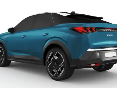 Peugeot e-3008 2024 Low-poly 3D model