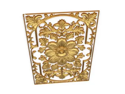 classical door decor 06 3D model