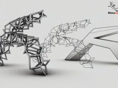 Voronoi 3d over Volume Parametric Facade Design Grasshopper File 3D model