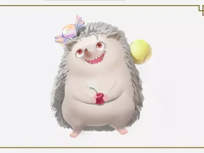 Cartoon Hedgehog 3D model