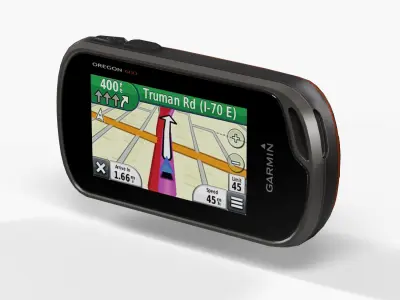 Garmin Oregon 600 handheld outdoor GPS navigator Low-poly 3D model