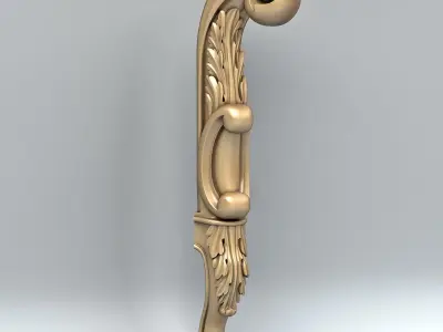 Furniture leg 009 3D model