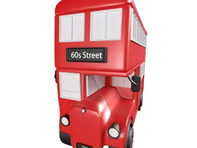 1960s Bus Figure Low-poly 3D model
