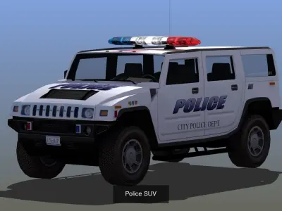 Police Vehicle Collection 3D Model Pack