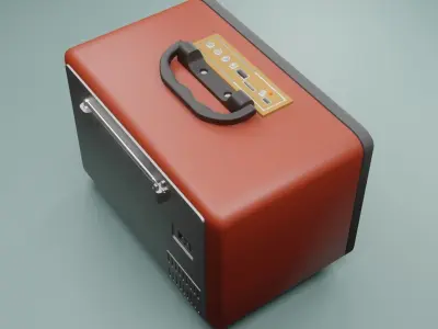 3D Radio Model Low Poly Free low-poly 3D model