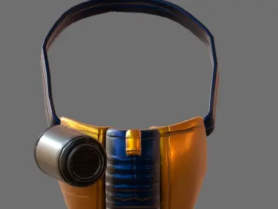 Gas mask helmet 3d model scifi Low-poly  Low-poly 3D model 87