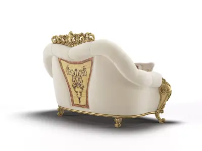Sofa 2 posts 3D model