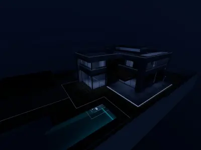 Casa Scene-villa-modern house 3D model
