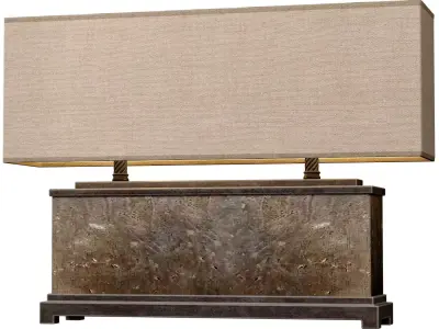 Contemporary Aged Nightstand Table Lamp in European Loft Style 3D model