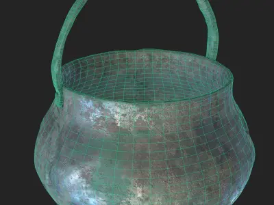 old pot Low-poly 3D model