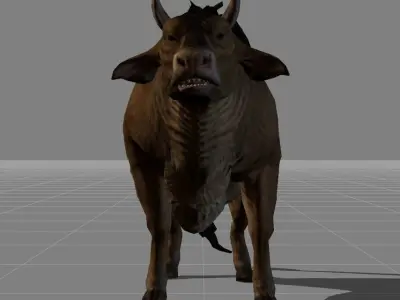 Buffalo V1 animal Low-poly 3D model