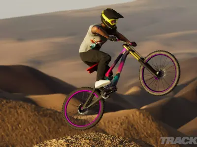 LOW POLY DH Bike ready for games Low-poly 3D model