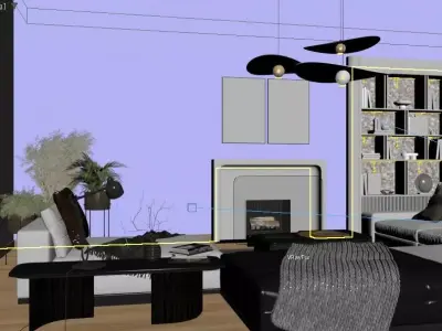 Livingroom Design 3d Scene 3D model