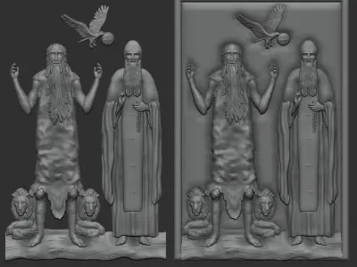 Saint Anthony and Saint Paul 3D print model