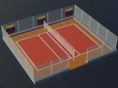  Volleyball Stadium - Venezuela Low-poly 3D model