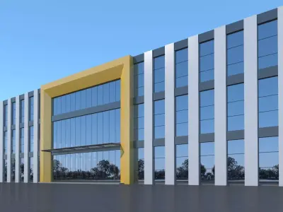 Industrial Building Factory 3D model