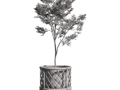 Kathyscove Jamies Diamond Black Planter - Medium 3D model