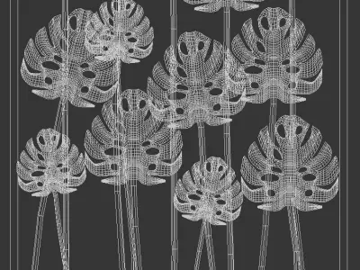 wall decor gold 3D model