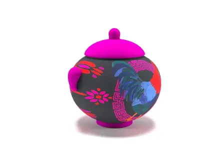 Chinese Jars Free 3D model