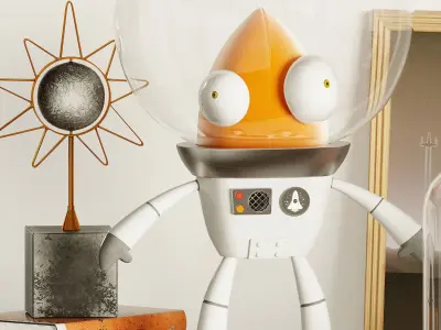 Astronaut Boy decor set 3D model