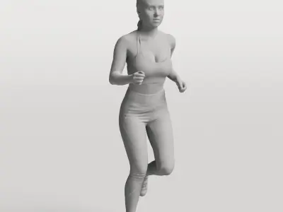 Humano Running Woman 0802 3D model