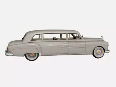 1950s Vintage Limousine 3D Model Classic Luxury Executive Car 3D model
