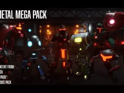 Full Metal Mega Pack - Unreal Project Bundle Low-poly 3D model