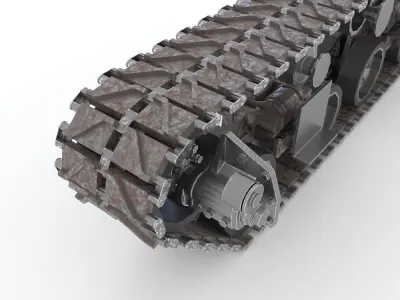 Tank tracks GMC M40  3D model