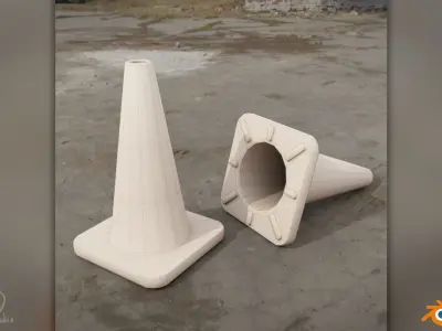 Road Cones and Pylons Pack 3D model