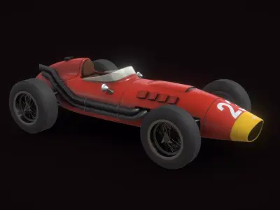 Generic F1 Vintage Car 3D model
