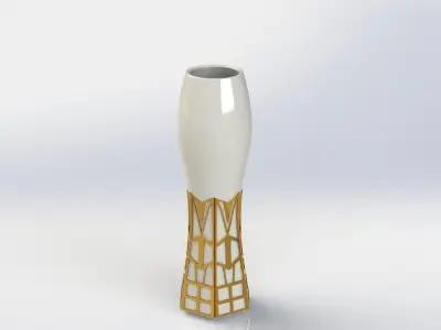 aztec tulip vase 3D print model