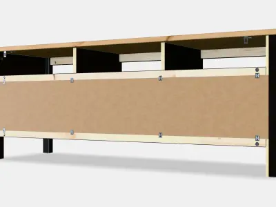 HEMNES TV bench 3D model