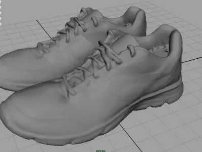 Sneakers pair of running shoes 3D model