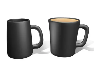 Simple Mugs Free Free low-poly 3D model