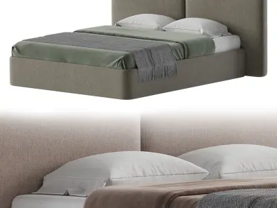 Tadao Bed With Compartment 3D model