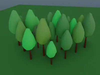Leaf Tree Asset Free low-poly 3D model