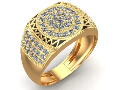 Gold Men Ring 3D print model