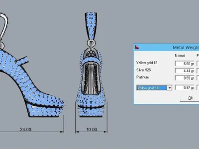 Shoe pendant Free 3D print model