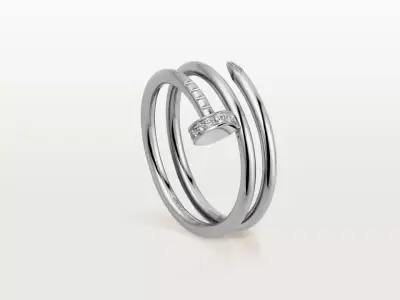 CLOU - RING - DOUBLE - DIAMONDS 3D print model