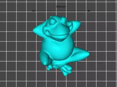 The lazy frog is resting Free 3D print model